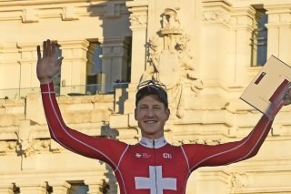 Küng a franchi un 1er palier en gagnant le dernier chrono de la Vuelta. Il vise un 1er or mondial dimanchr KEYSTONE/AP/Paul White